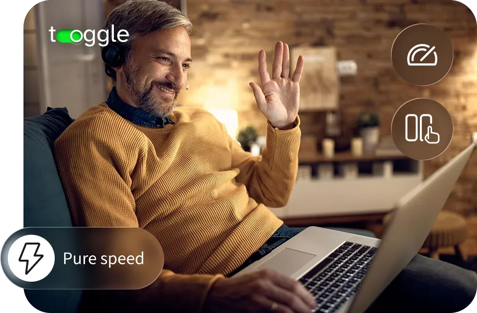 user testing the maximum connection speed to the nearest server on a laptop