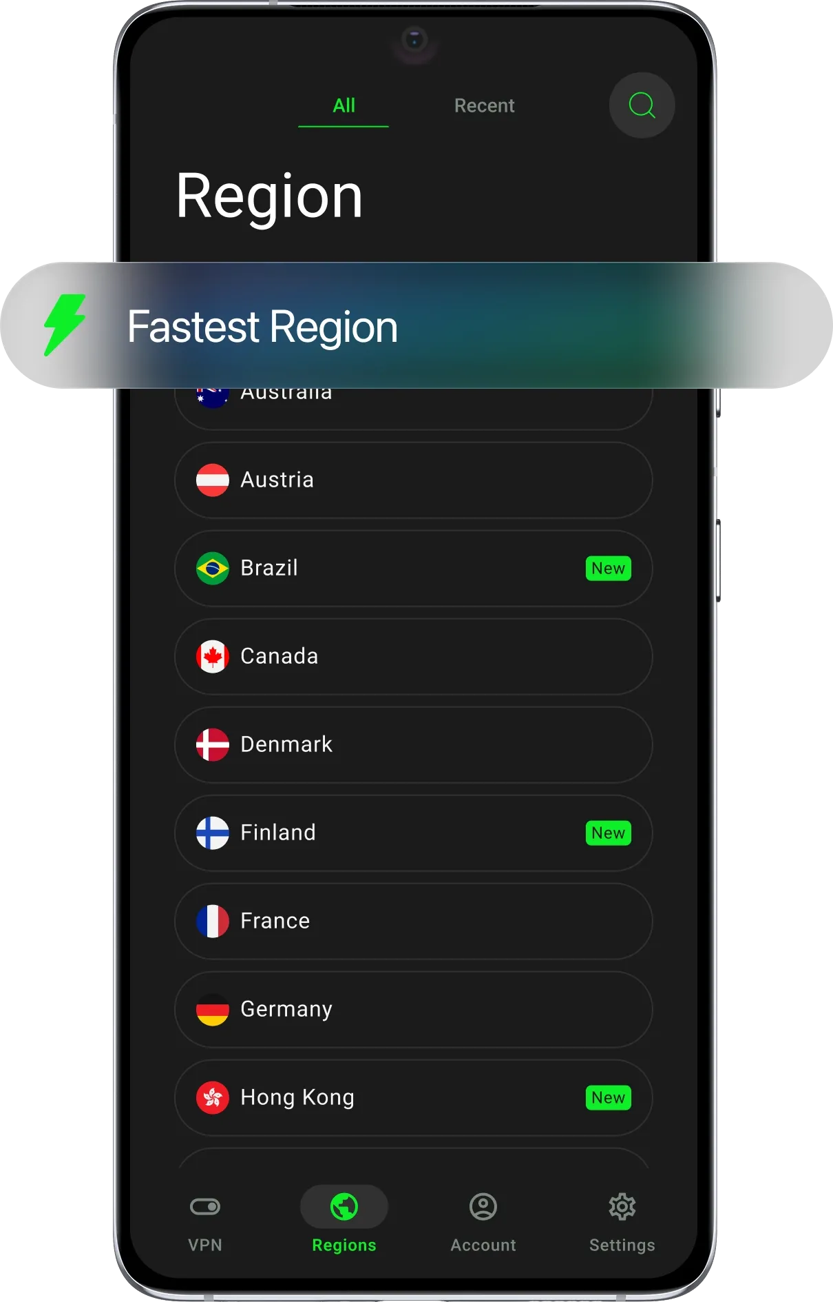 choose the fastest region